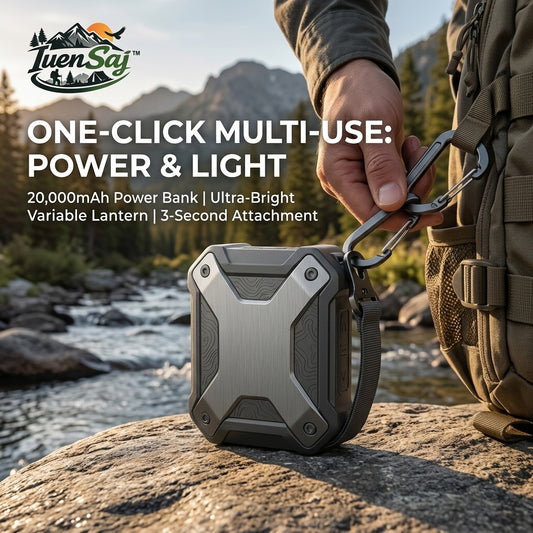 IuenSaj™ 3-in-1 Ultimate Survival Multi-Tool – Ultra-Reliable Fire Starter, Precision Compass & 300LM High-Intensity LED Signal Light – Rugged EDC Gear for Camping, Hiking, and Emergency Preparedness